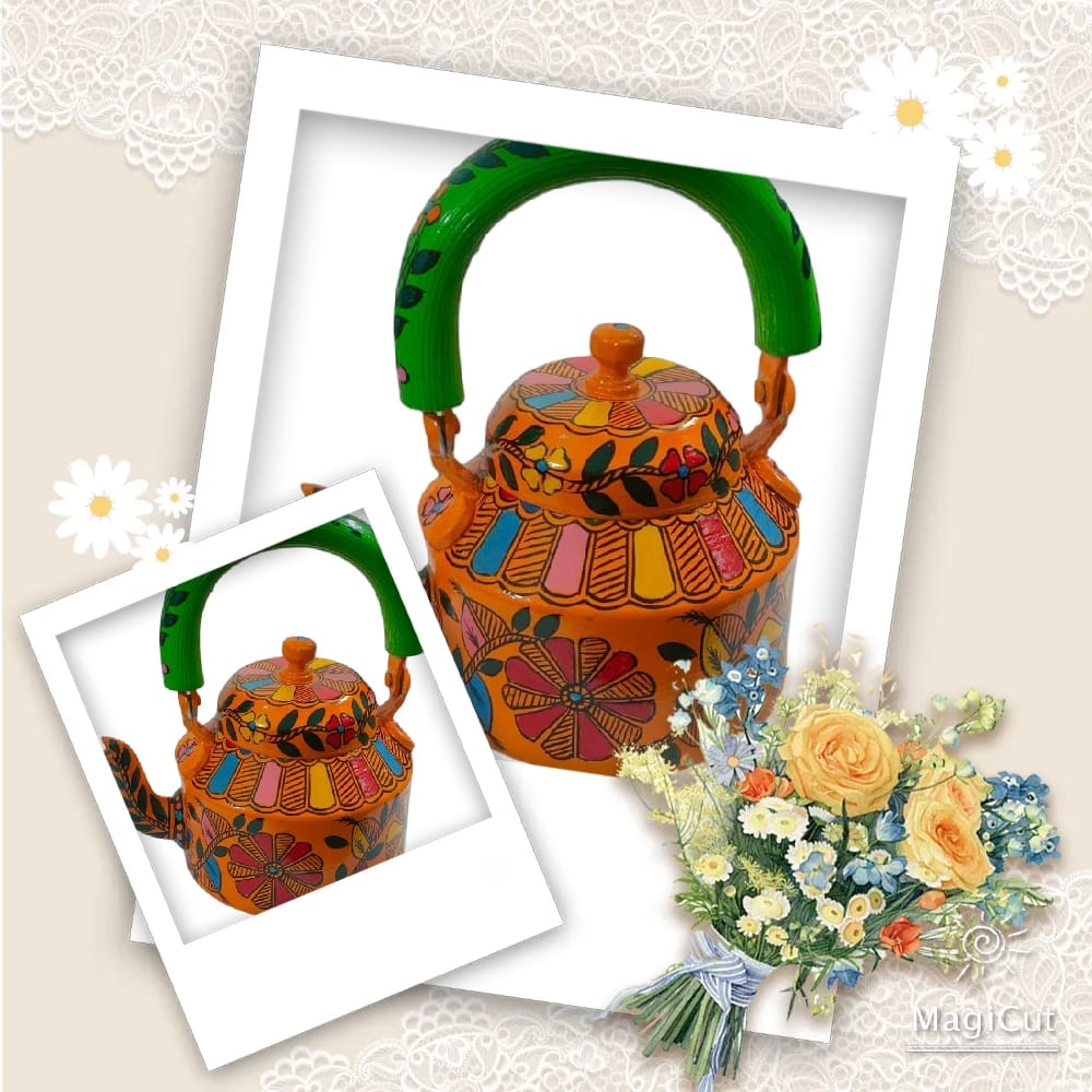 Mithila Madhubani Painting Kettle