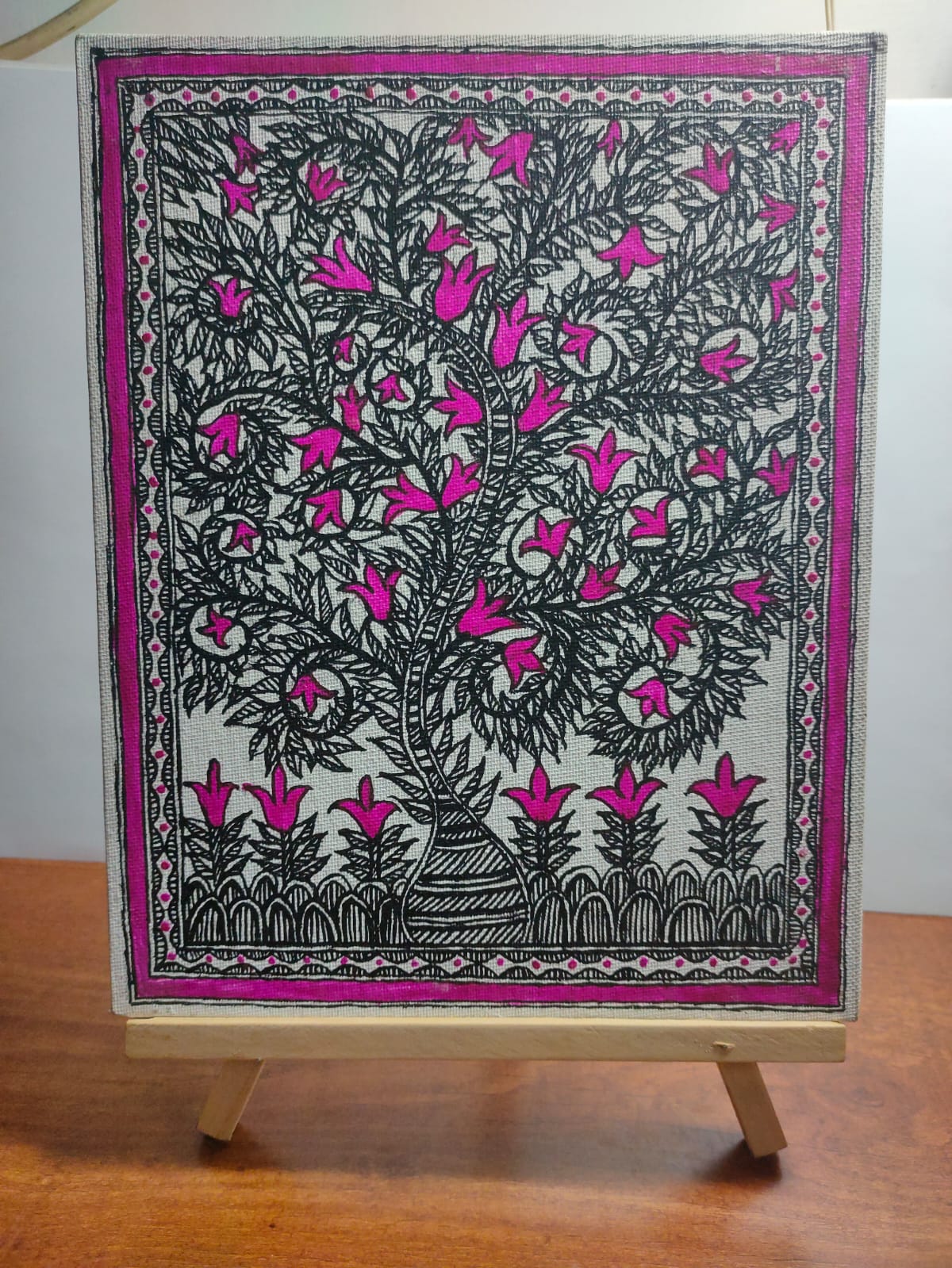 Mithila Madhubani Handpainted Wall Painting