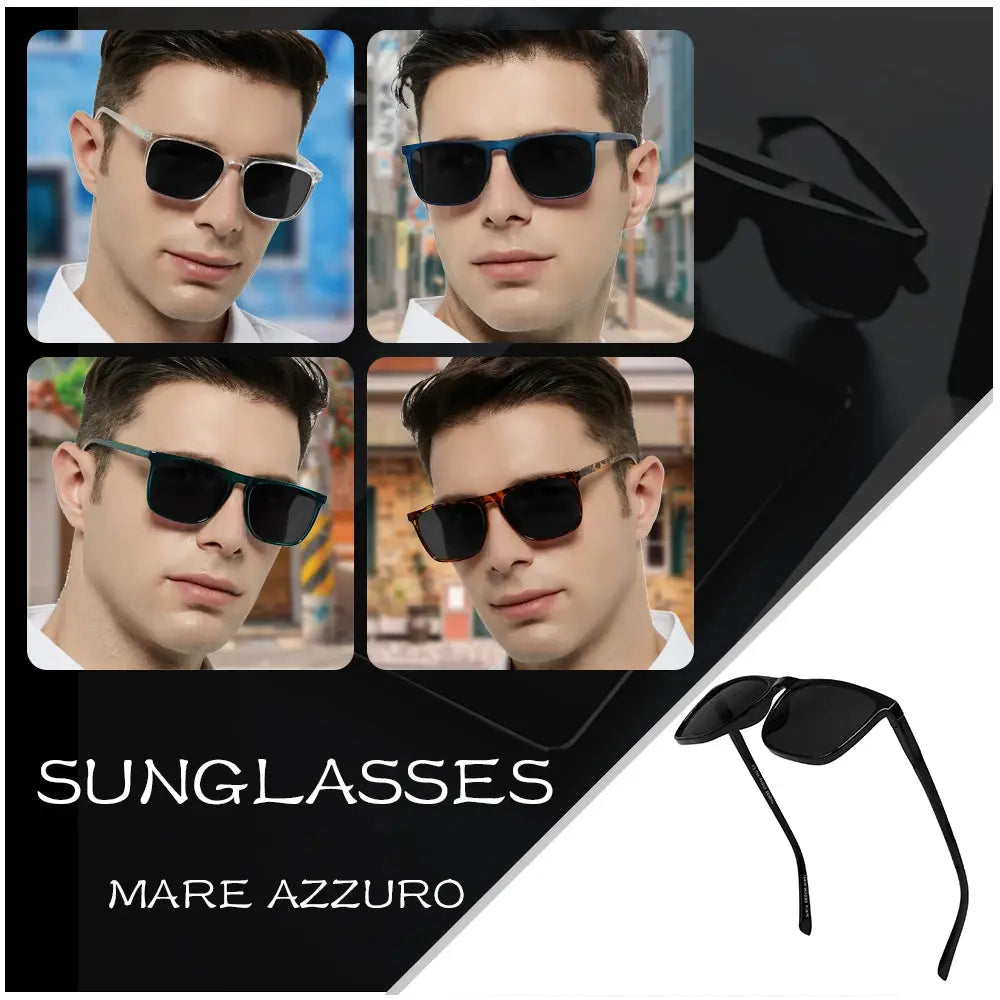 Mens Sunglasses Polarized Brand Designer Luxury Anti-glare Car Glasses Fashion Square Male Sun glasses Black Shades Goggle UV400 - Novo Fusion