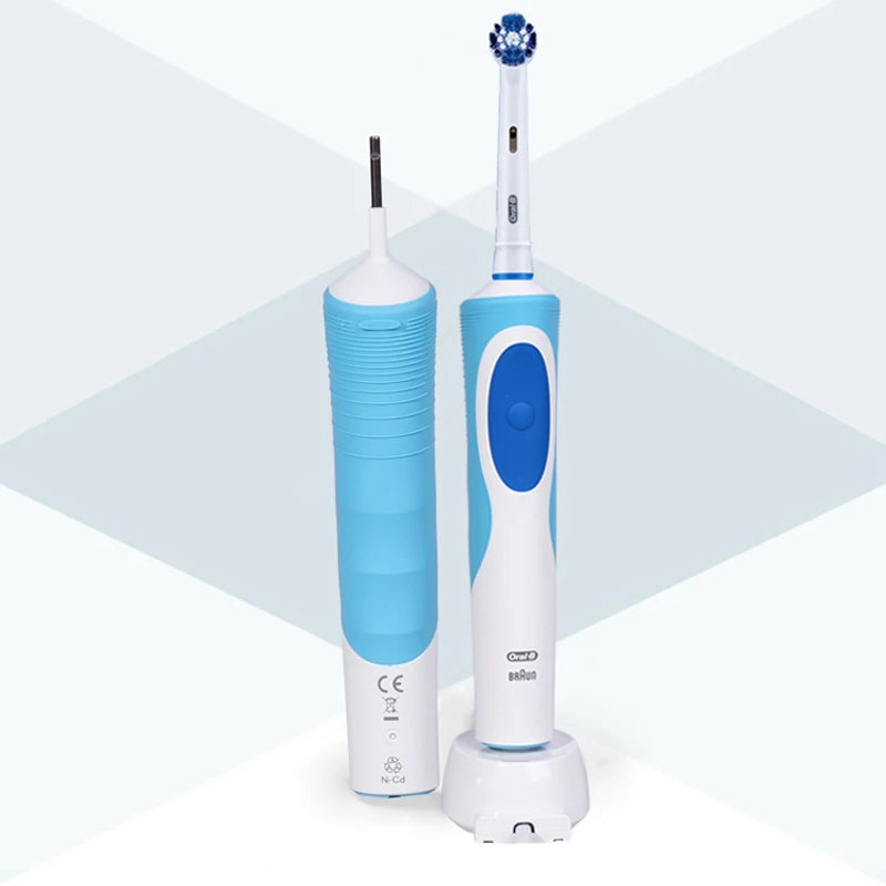 Oral B Electric Toothbrush 2D Rotary Vibration Clean Charging Tooth Brush Cross Action Bristle Oral Care 4 Gift Brush Heads Free - Novo Fusion