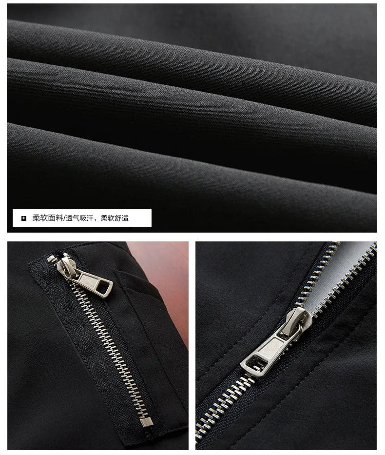Men Bomber Jacket Thin Slim Long Sleeve baseball Jackets Mens Windbreaker Zipper Windbreaker Jacket Male Outwear Brand Clothing - Novo Fusion