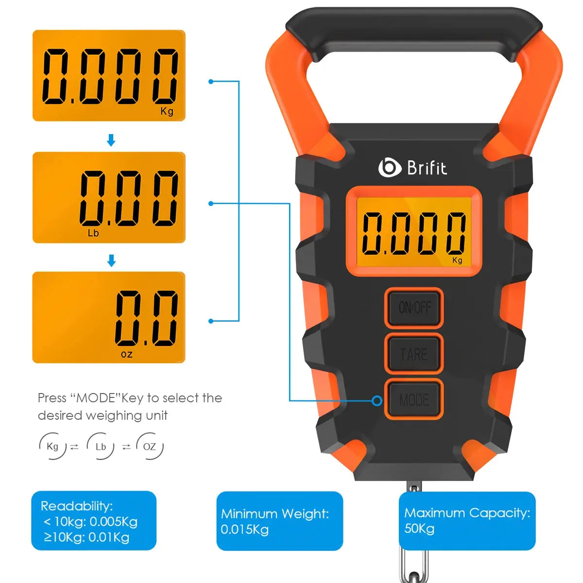 50KG Digital Fishing Scale with Ruler Portable Travel Luggage Weighing Scale Digital Fishing Scale Kitchen Food Scale - Novo Fusion