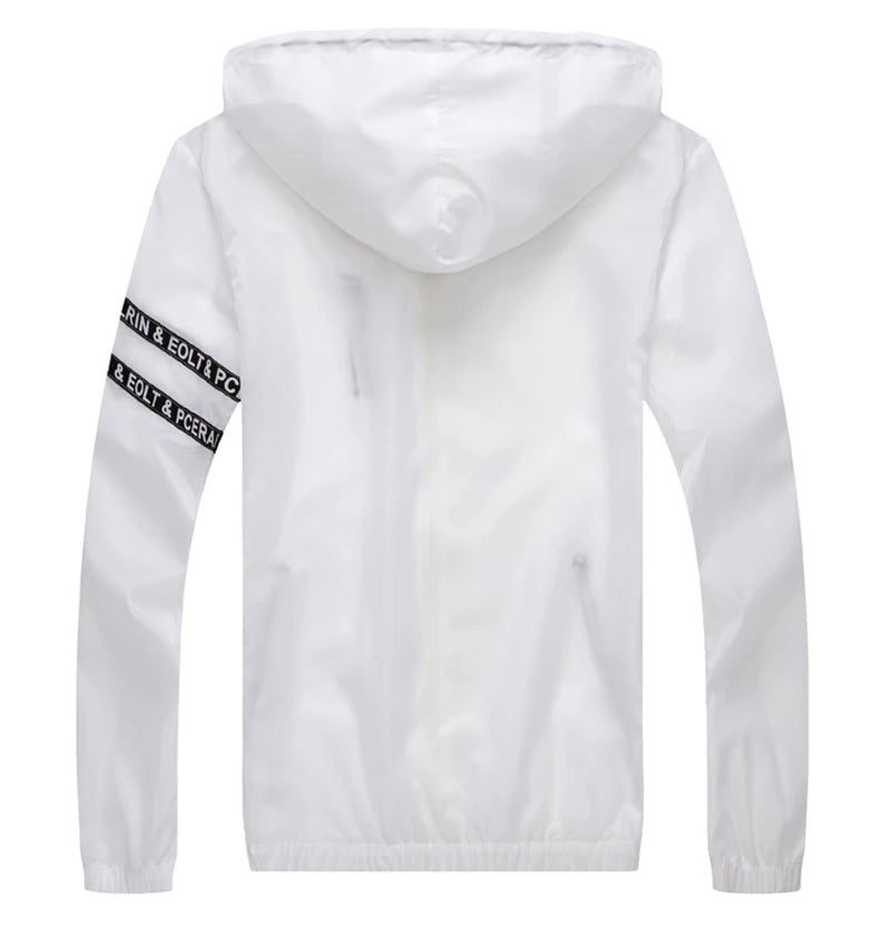 Men's windbreaker summer Sun protection jacket outwear sports Cycling Thin hooded coats men jaqueta masculina Brand clothing - Novo Fusion