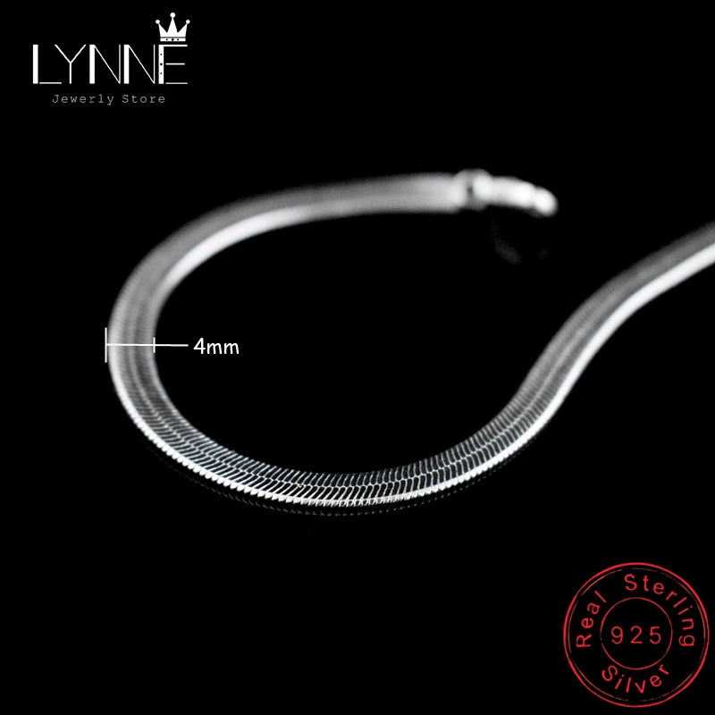 New Arrival Anklet 925 Sterling Ladies Silver Anklets Bracelet Flat Snake Chain For Women Foot Jewelry Barefoot Sandals Anklets - Novo Fusion