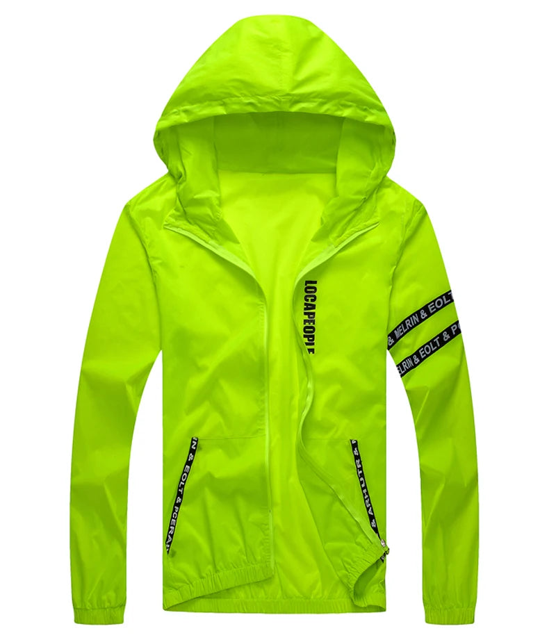 Men's windbreaker summer Sun protection jacket outwear sports Cycling Thin hooded coats men jaqueta masculina Brand clothing - Novo Fusion