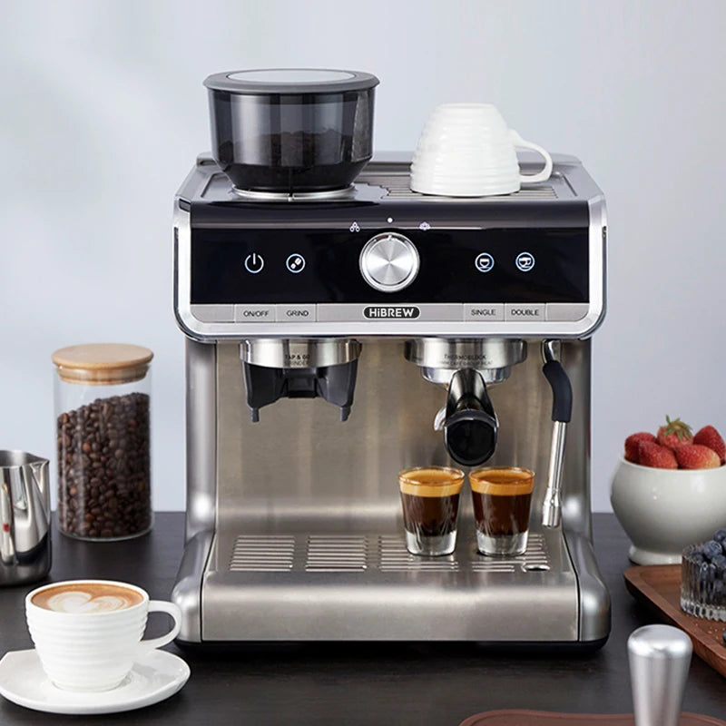 HiBREW Barista Pro 20Bar Bean to Espresso,Cafetera Commercial Level Coffee Machine with Full Kit for Cafe Hotel Restaurant H7 - Novo Fusion