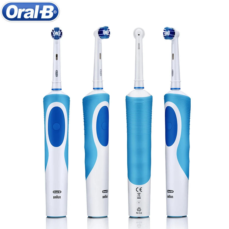 Oral B Electric Toothbrush 2D Rotary Vibration Clean Charging Tooth Brush Cross Action Bristle Oral Care 4 Gift Brush Heads Free - Novo Fusion