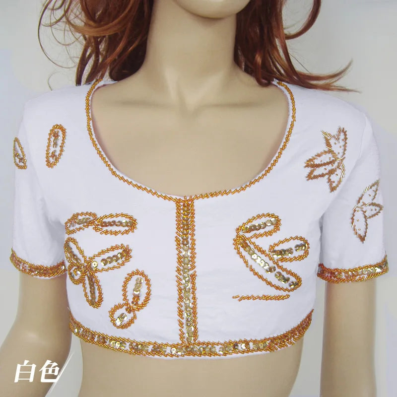 Indian Ethnic Readymade Saree Blouses Short Sleeve Crop Top Choli Modal Indian Clothes Novo Fusion - Chic Essentials for Life's Canvas