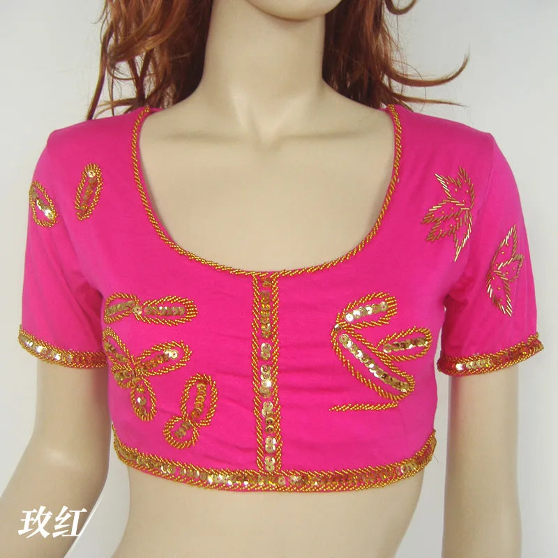 Indian Ethnic Readymade Saree Blouses Short Sleeve Crop Top Choli Modal Indian Clothes Novo Fusion - Chic Essentials for Life's Canvas