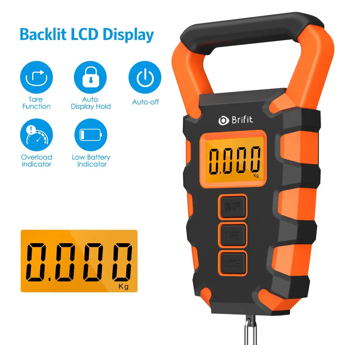 50KG Digital Fishing Scale with Ruler Portable Travel Luggage Weighing Scale Digital Fishing Scale Kitchen Food Scale - Novo Fusion