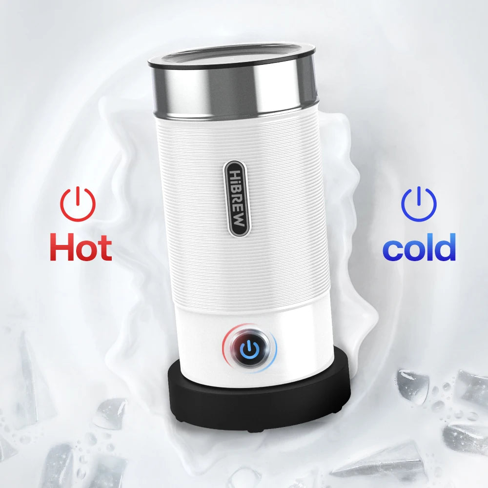 HiBREW Milk Frother Frothing Foamer Chocolate Mixer Cold/Hot Latte Cappuccino fully automatic Milk Warmer Cool Touch M1A - Novo Fusion