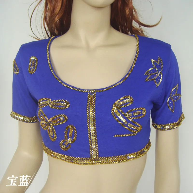 Indian Ethnic Readymade Saree Blouses Short Sleeve Crop Top Choli Modal Indian Clothes Novo Fusion - Chic Essentials for Life's Canvas