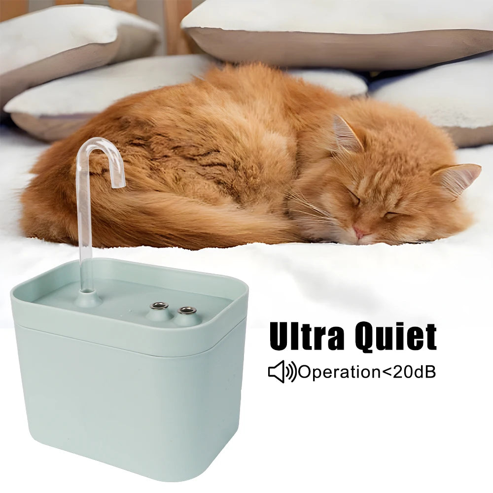 Recirculate Filtering 1.5L USB Electric Cat Water Fountain Auto Filter Cat Drinker Bowl for Cats Pet Water Mute Dispenser - Novo Fusion