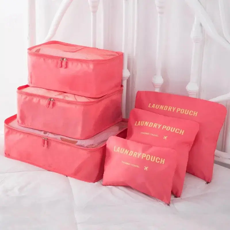 6pcs Set Travel Suitcase Organizer Bags Shoe Clothes Luggage Organizer Bags Luggage Packing Cubes for Travel Organizer Storag - Novo Fusion