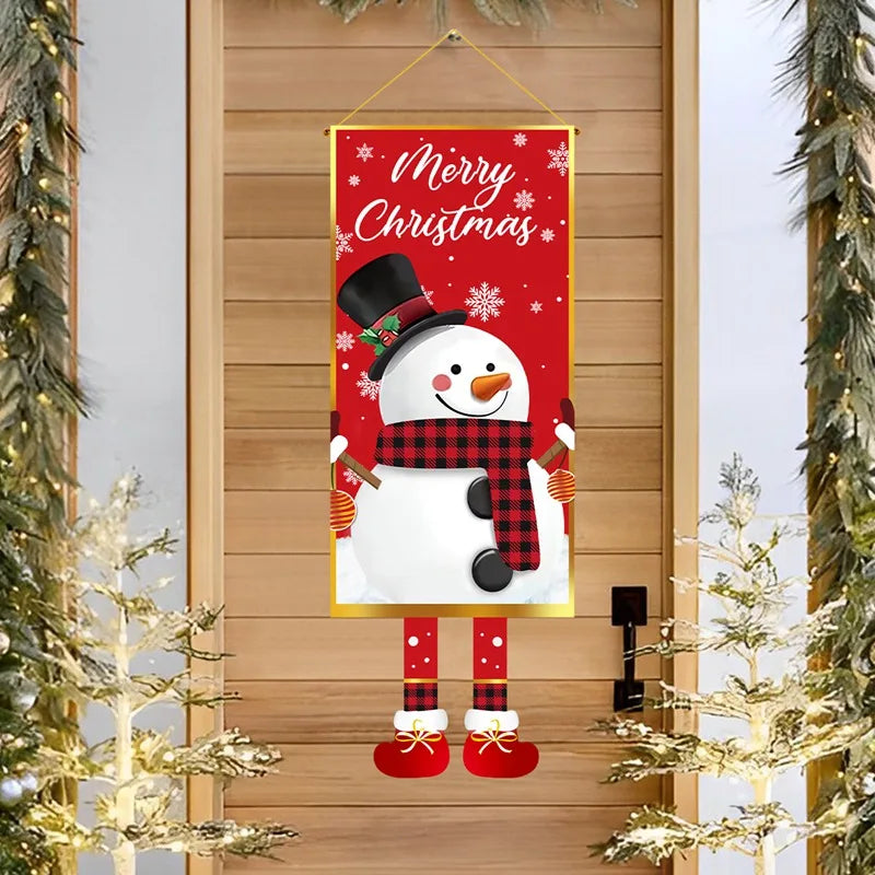 Christmas Hanging Flag Decoration Merry Cristmas Decor for Home 2024 Hanging Flag Xmas Ornament Navidad Natal New Year Gift 2025 - Novo Fusion