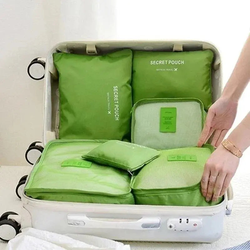 6pcs Set Travel Suitcase Organizer Bags Shoe Clothes Luggage Organizer Bags Luggage Packing Cubes for Travel Organizer Storag - Novo Fusion