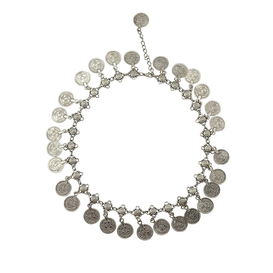 Multi-style Vintage Coin Choker Necklace for Women Boho Afghan Ethnic Gypsy Native Tribal Dress Turkish Pakistan Indian Jewelry Novo Fusion - Chic Essentials for Life's Canvas