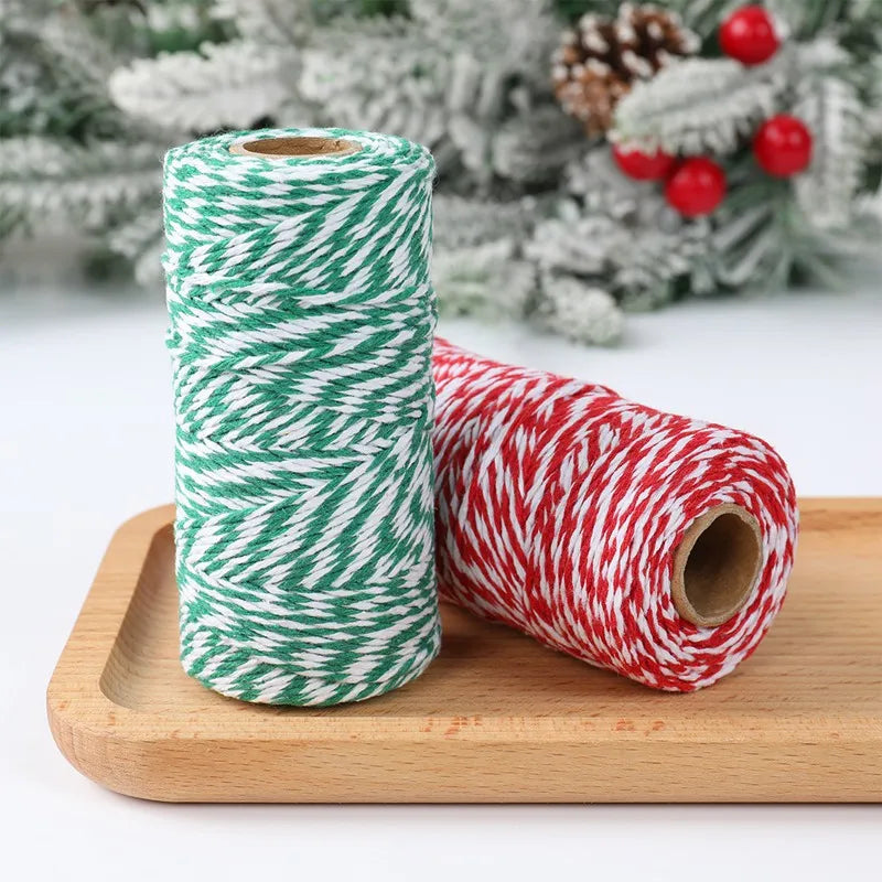 Christmas Wrapping String Rope Merry Christmas Decoration For Home 2024 Navidad Natal Noel Gift Box Packaging Rope New Year 2025 - Novo Fusion