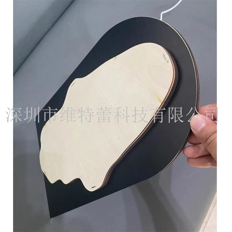Halloween Ghost Hologram Mirror Scary Illusion LED Wall Decoration Haunted House Spooky Prank Ornament
