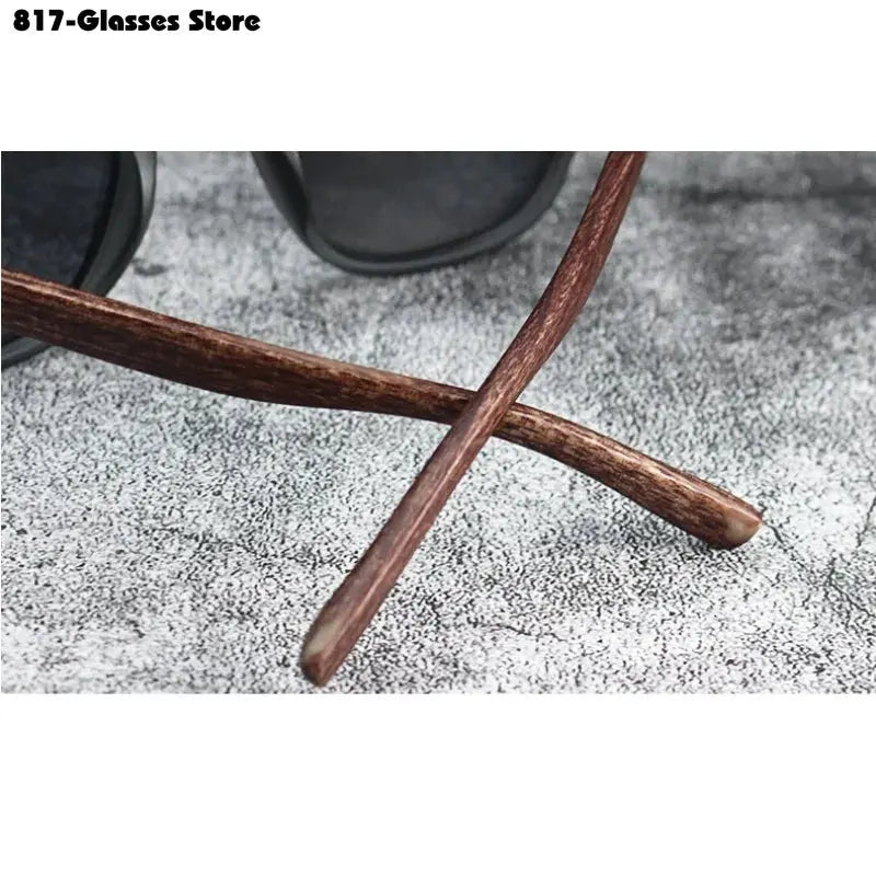 Sunglasses for Men Women's Trendy Retro Wood Grain Polarized UV Protection Eyewear Cycling Outdoor Street Photography - Novo Fusion