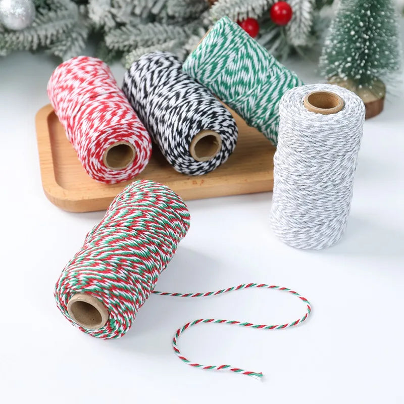 Christmas Wrapping String Rope Merry Christmas Decoration For Home 2024 Navidad Natal Noel Gift Box Packaging Rope New Year 2025 - Novo Fusion