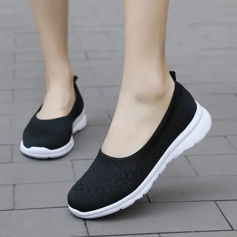 2022 Women Sneakers Fashion Socks Shoes Casual White Sneakers Summer knitted Vulcanized Shoes Women Trainers Tenis Feminino - Novo Fusion