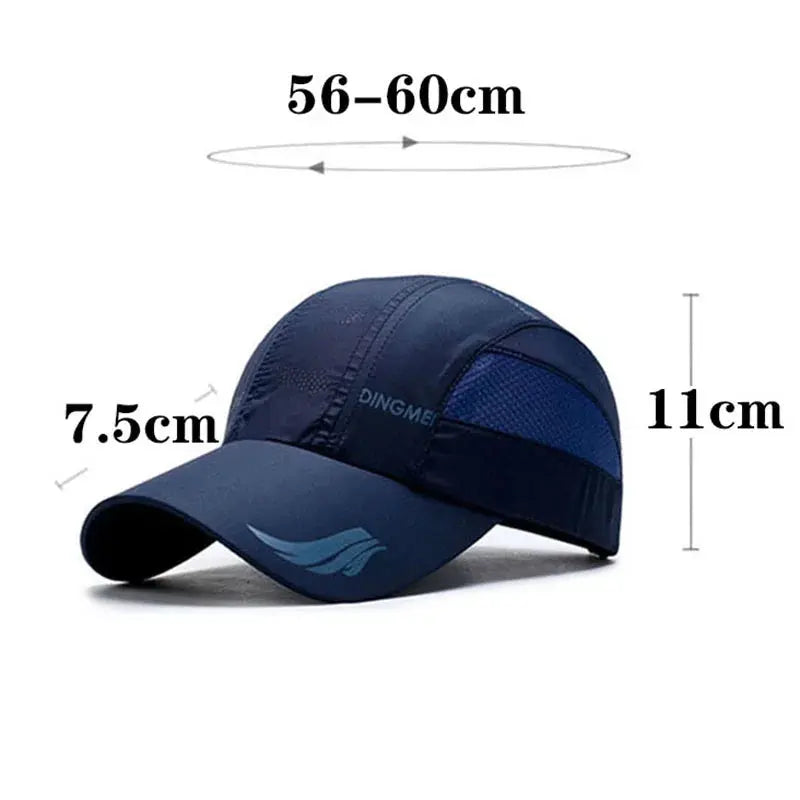 2024 Summer Brand For Men Sports Running Sweat Baseball Cap Male Canada Golf Quick Dry Women Kpop Solid Snapback Bone Mesh Hat - Novo Fusion