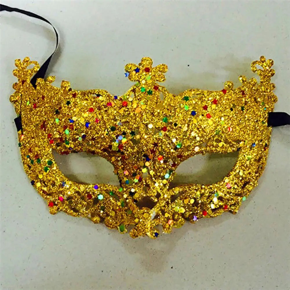 Cosplay Face Covers Party Mask Glitter Shinny Women Ribbon Mysterious Eye Cover For Masquerade Luxury Venetian Mask Halloween - Novo Fusion