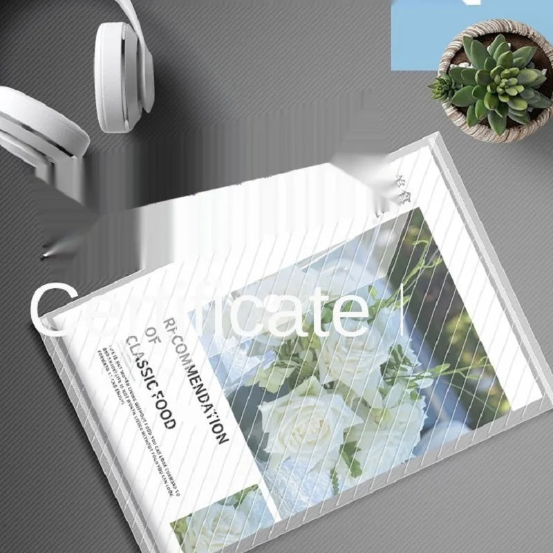 10pcs A4 Transparent File Bag Student Test Paper Storage Classification Office Documents Folders Organizer Information Pocket - Novo Fusion