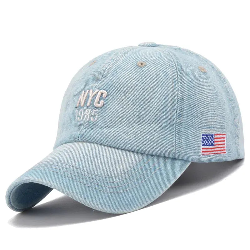 2024 Denim Baseball Cap Men Women Embroidery Letter Jeans Snapback Hat Casquette Summer Sports Hip Hop Cap Gorras Unisex hats - Novo Fusion