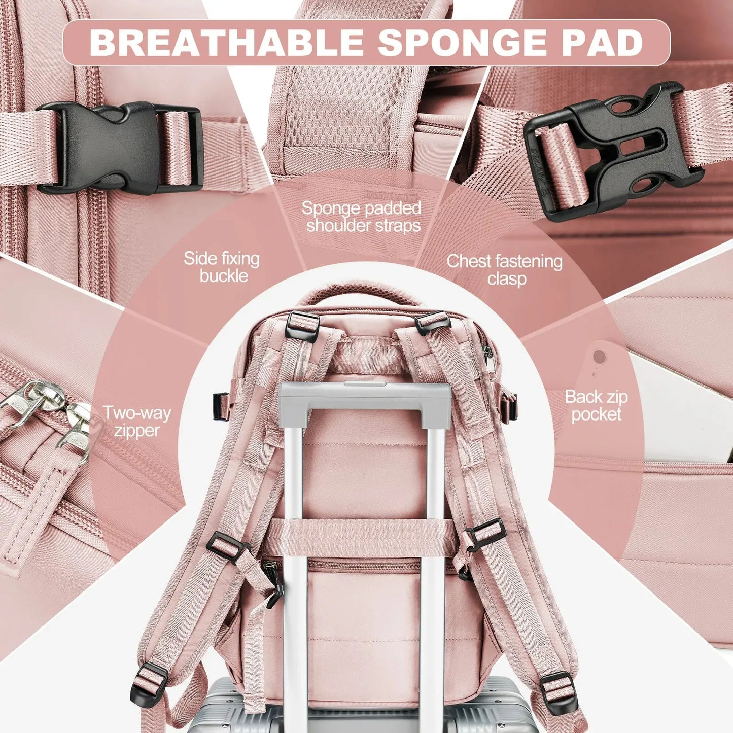 Backpack Travel Cabin Aircraft 40x20x25 Women's Backpack ,Waterproof Travel Backpack Laptop Backpack Female bags ,Male Backpacks - Novo Fusion