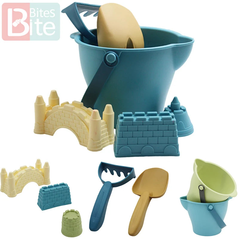 Baby Sand play Toys Beach Castle Mold Bucket Kids Outdoors Sandbox Set Sand Accessories Building Outdoor Kids Sand Toy Summer - Novo Fusion