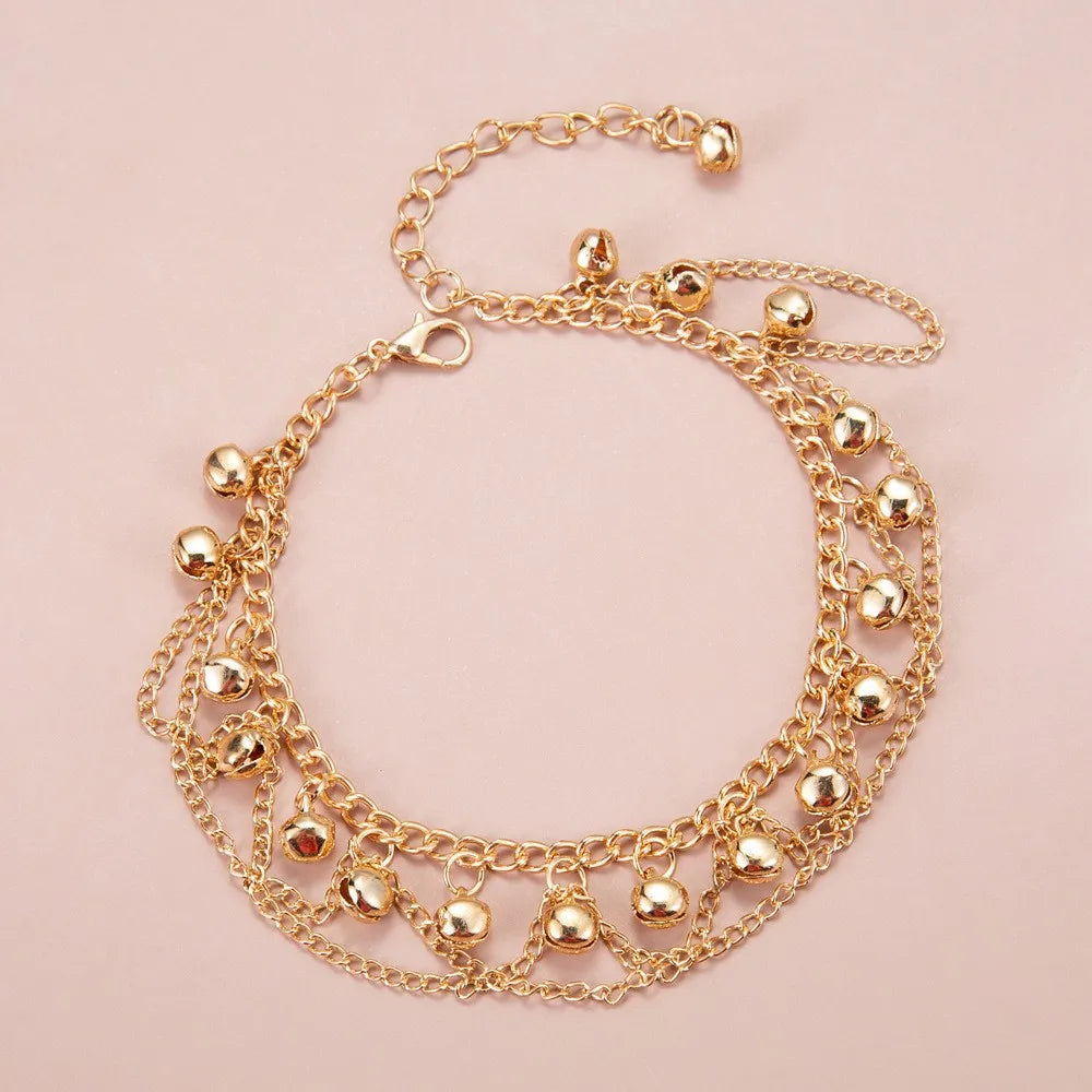 Bohemian Bell Anklet Charms Ankle Bracelet Jewellery Vintage Tassel Anklets For Women Indian Jewelry Beach Foot Bracelet Z40 - Novo Fusion