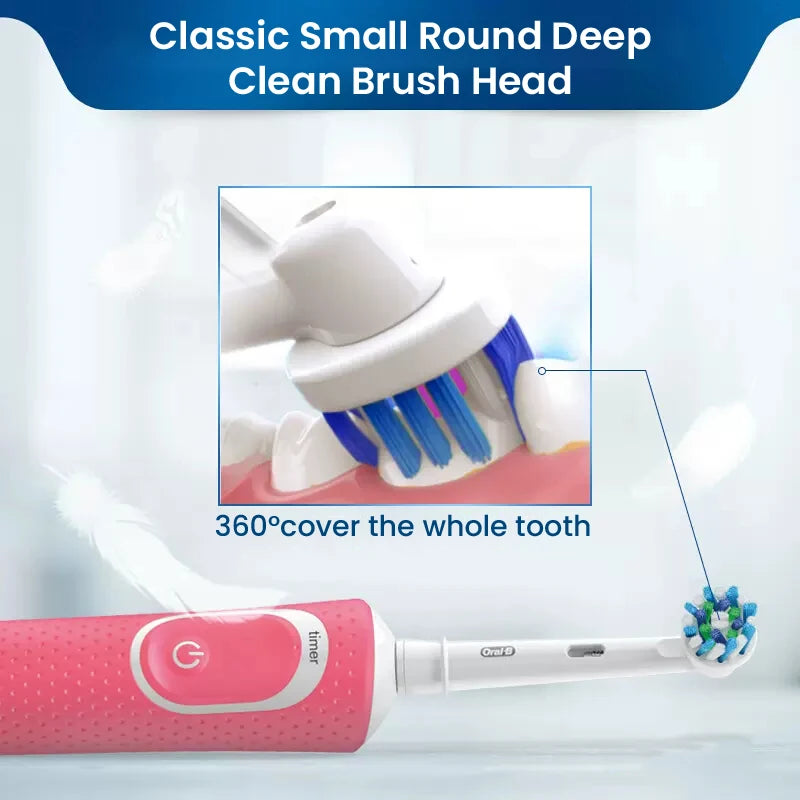 Oral B D100 Electric Toothbrush 2D Vitality Cleaning Teeth Brush Waterproof Electronic Teeth Brush Inductive Charger With Timer - Novo Fusion
