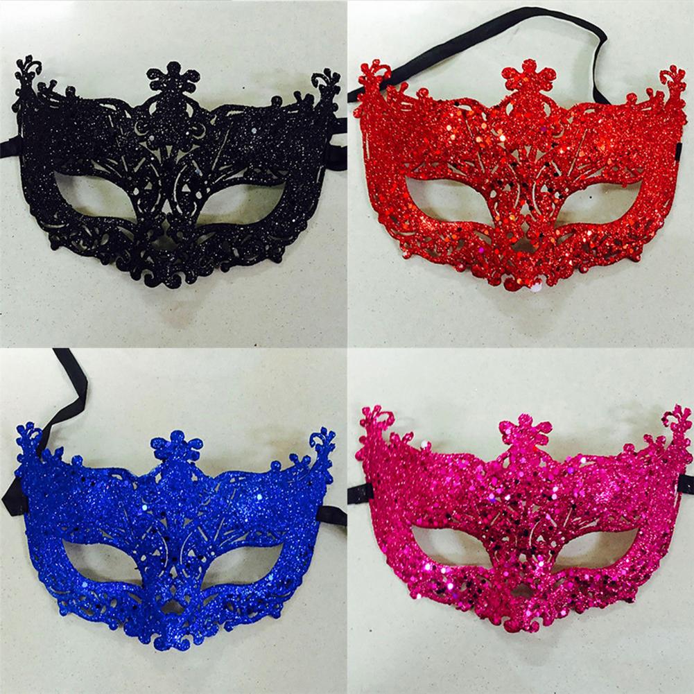 Cosplay Face Covers Party Mask Glitter Shinny Women Ribbon Mysterious Eye Cover For Masquerade Luxury Venetian Mask Halloween - Novo Fusion