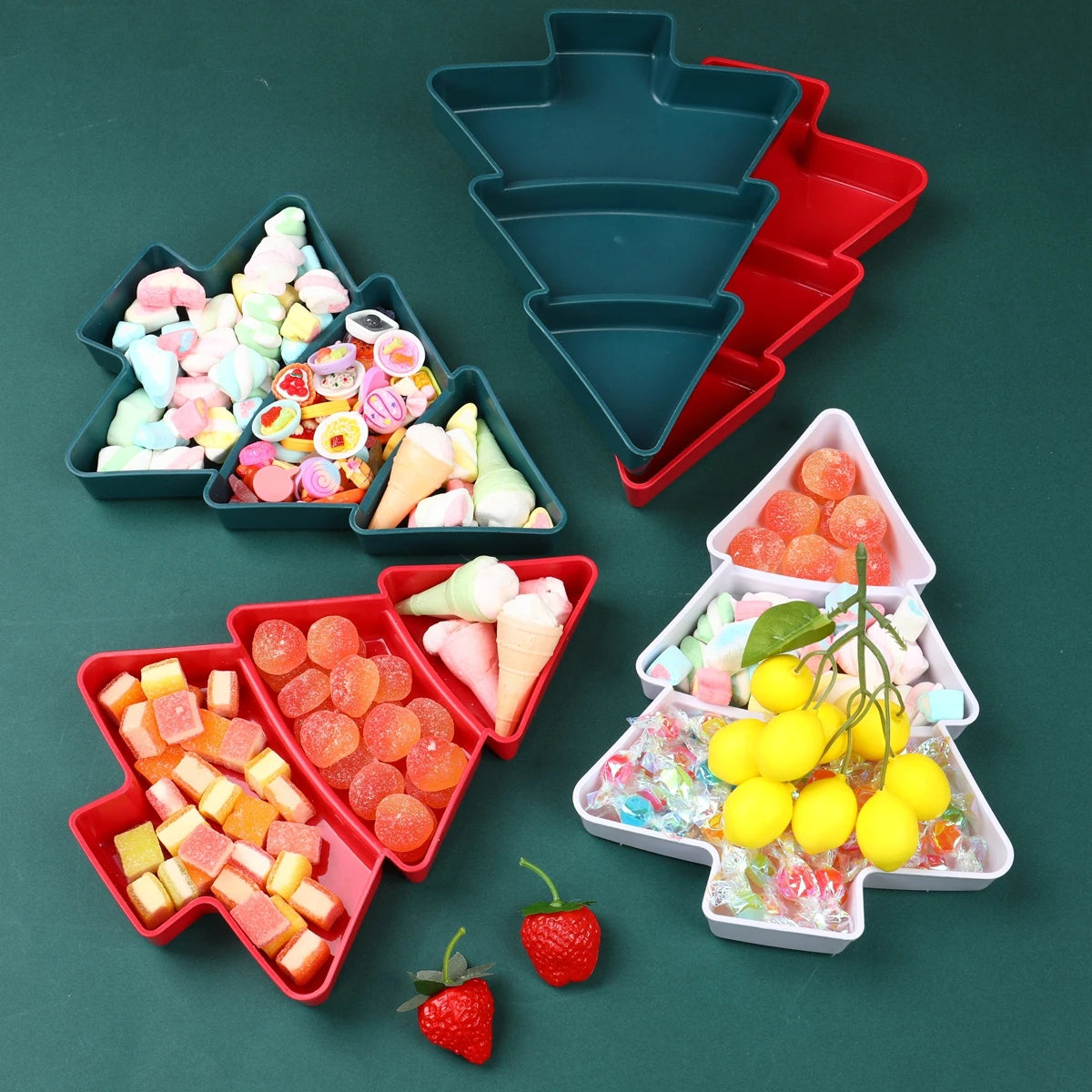 Christmas Tree Fruit Plate Marry Christmas Party Decorations For Home 2024 Navidad Noel Natal Xmas Gifts Happy New Year 2025 - Novo Fusion