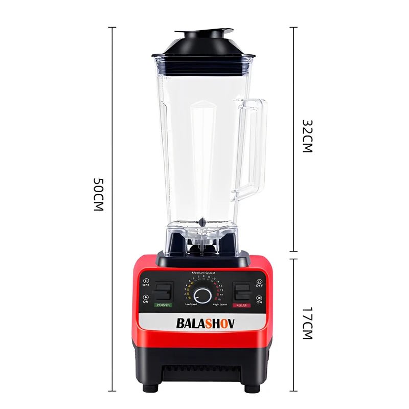 2000W Heavy Duty Commercial Blender Stationary Mixer Food Processor Ice Smoothies for Kitchen High Power Juicer Blender BPA Free - Novo Fusion