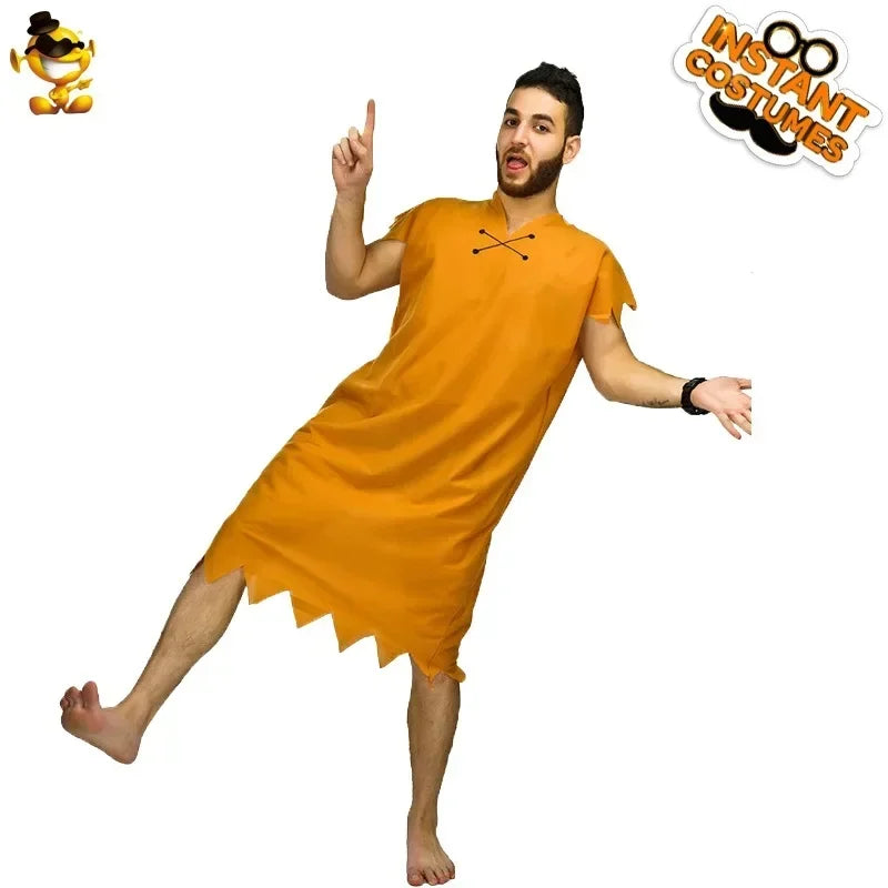 Halloween os primitif, costume de fête de spectacle primitif, costume de spectacle sur scène sauvage pour adultes et enfants