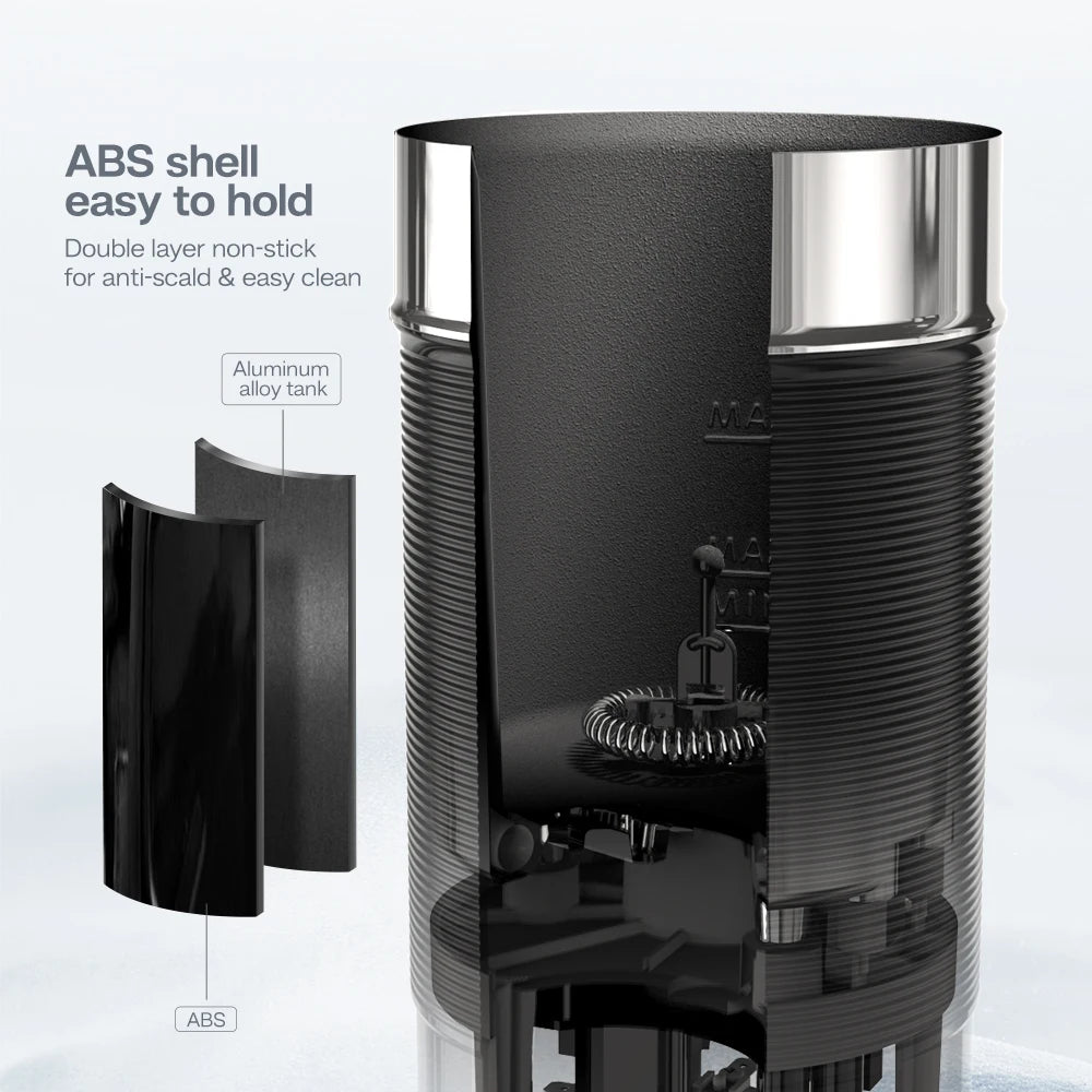 HiBREW Milk Frother Frothing Foamer Chocolate Mixer Cold/Hot Latte Cappuccino fully automatic Milk Warmer Cool Touch M1A - Novo Fusion