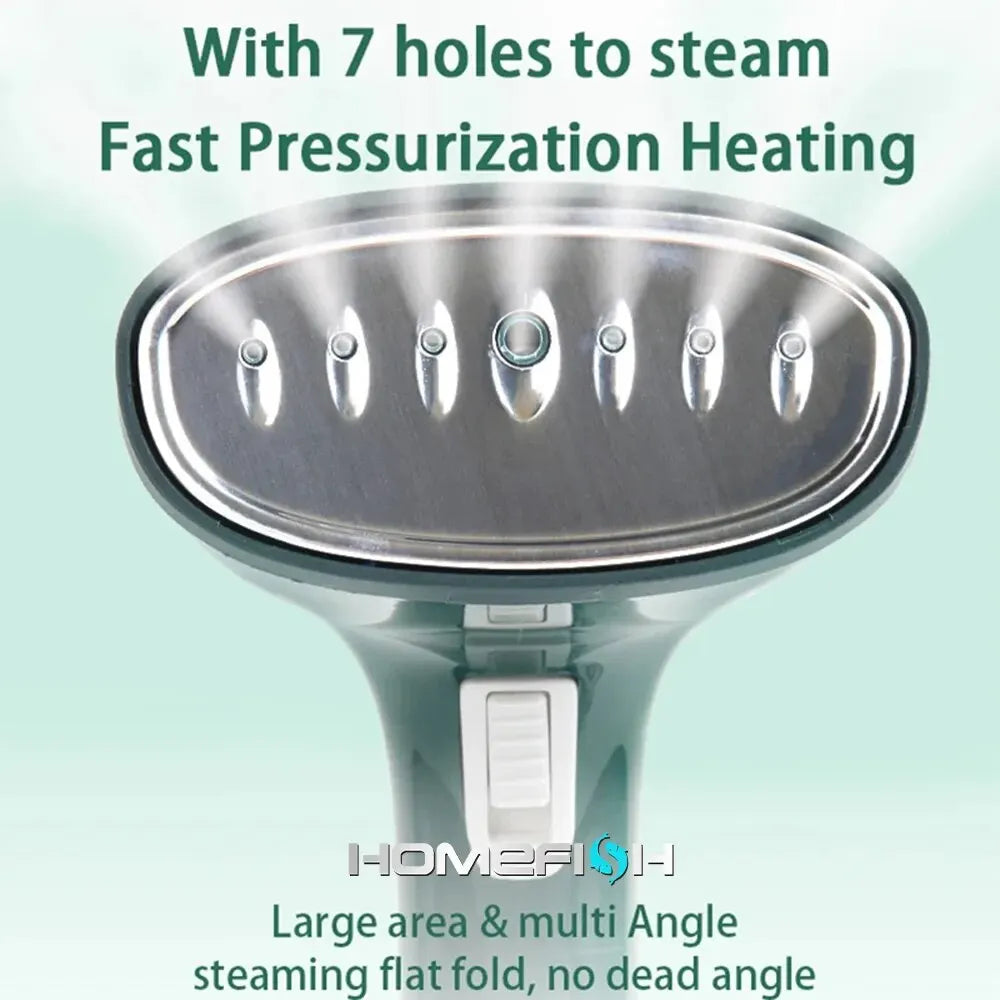 Garment Steamers 280ml Handheld Fabric Steamer 7 Holes 20 Seconds Fast-Heat 1500W Garment Steamer for Home Travelling Portable - Novo Fusion