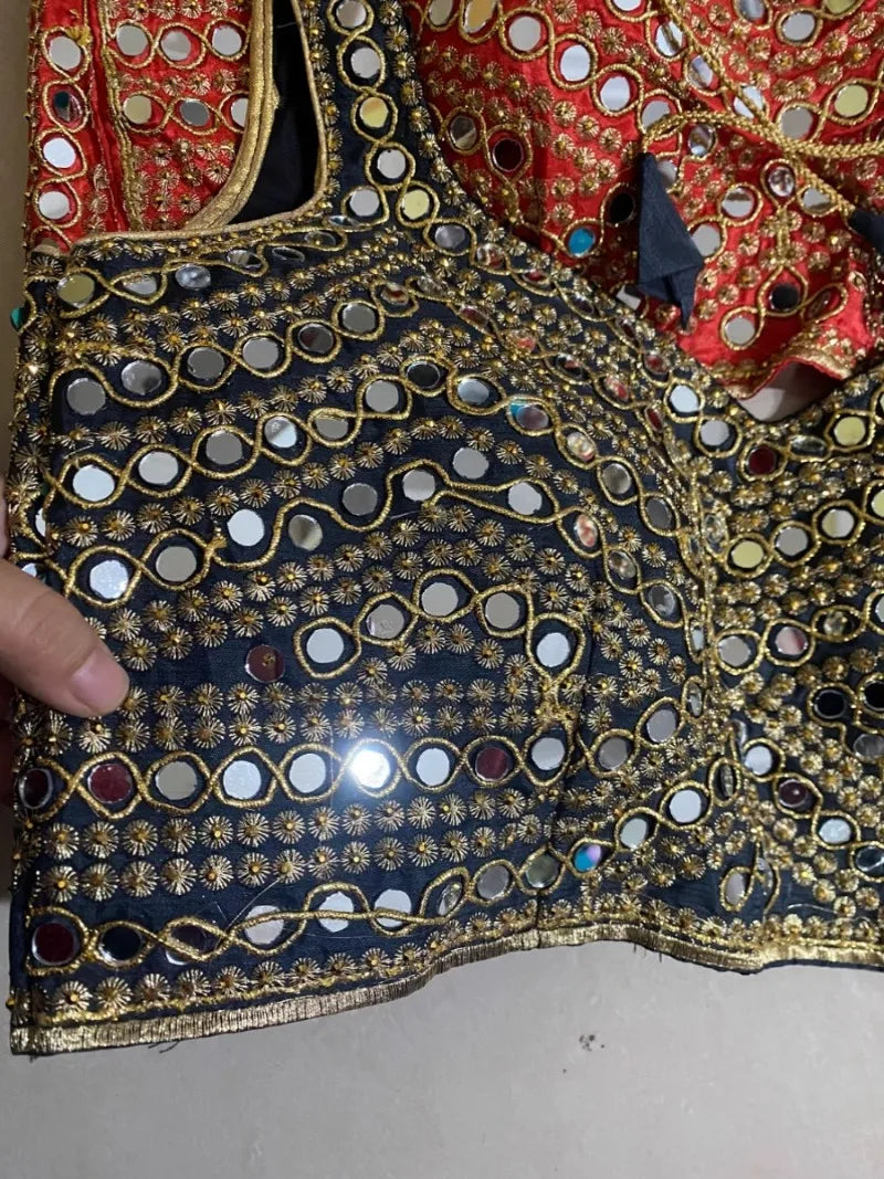 Handmade Indian Choli Tops Blouse Women for Indian Sari Dress Saree Sequin Belly Dance Performance Novo Fusion - Chic Essentials for Life's Canvas