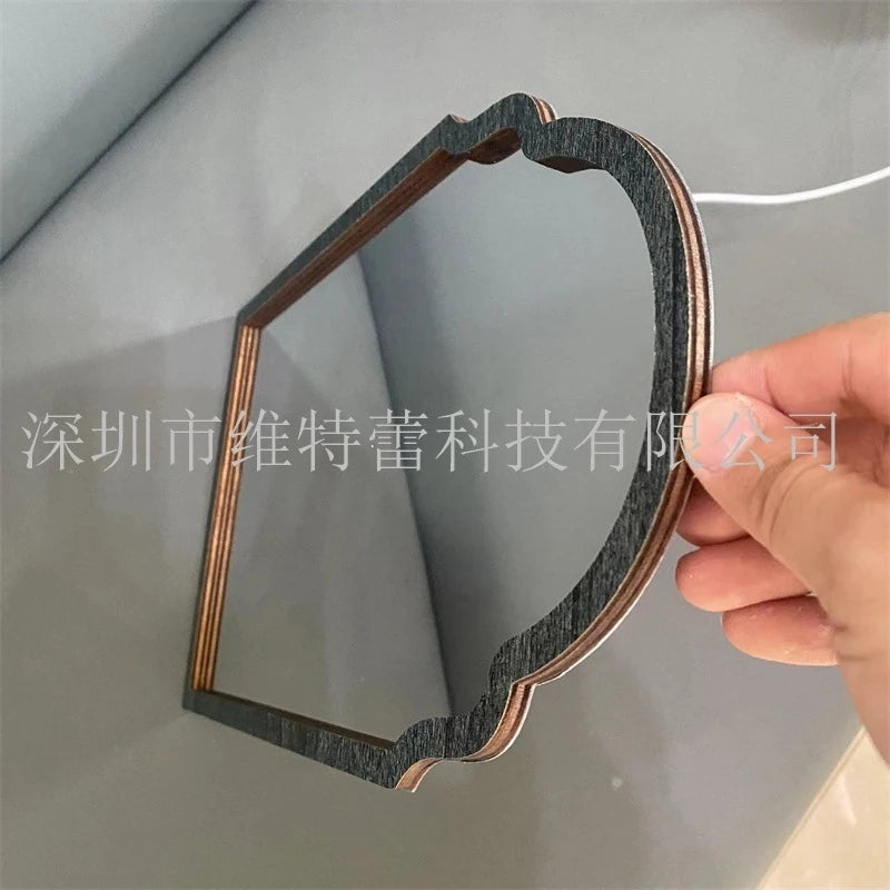 Halloween Ghost Hologram Mirror Scary Illusion LED Wall Decoration Haunted House Spooky Prank Ornament
