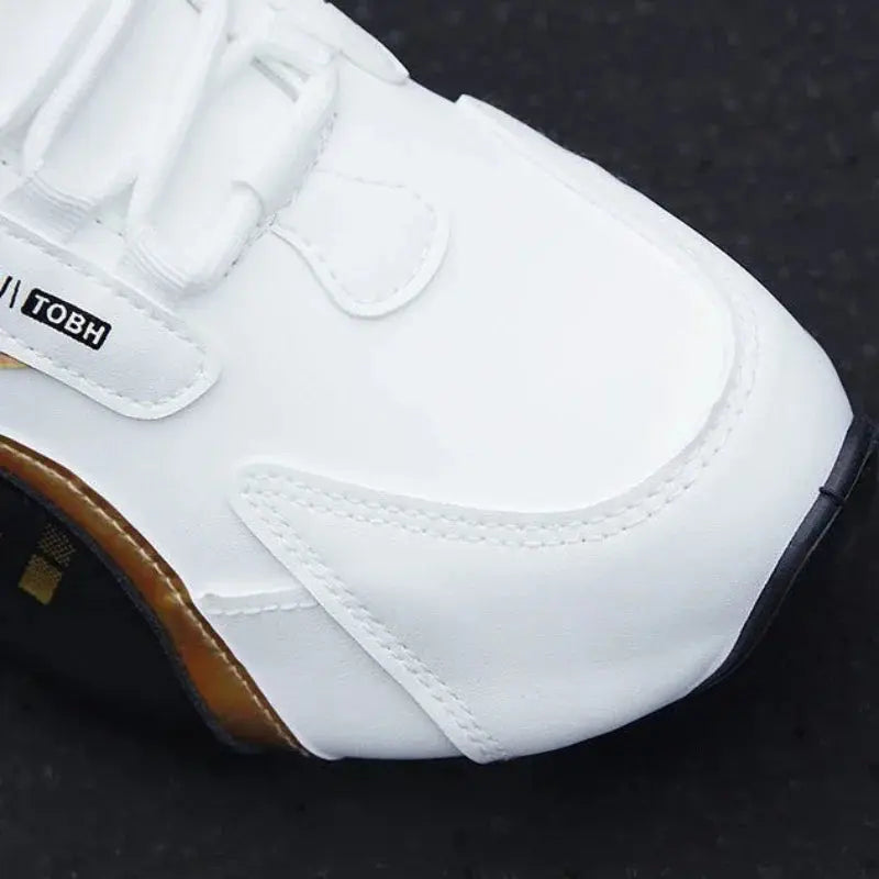 Men's PU Leather Waterproof Sneakers Casual Sports Shoes Men Lightweight Breathable Flat Non-slip Tenis Shoes Zapatillas Hombre - Novo Fusion
