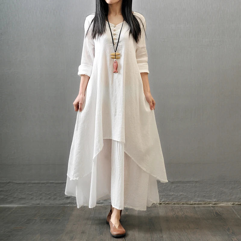 Indian Dress Women Kurties Pakistani Vintage Boho Ethnic Long Sleeve Maxi Dresses Clothes Fashion Ladies India Pakistan Clothing Novo Fusion - Chic Essentials for Life's Canvas