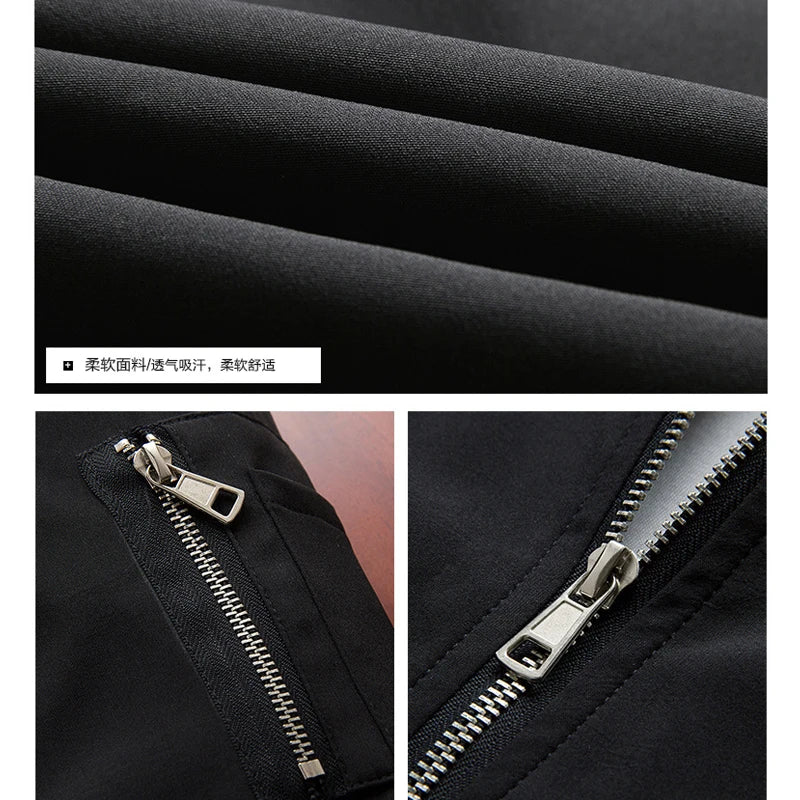 Men Bomber Jacket Thin Slim Long Sleeve baseball Jackets Mens Windbreaker Zipper Windbreaker Jacket Male Outwear Brand Clothing - Novo Fusion