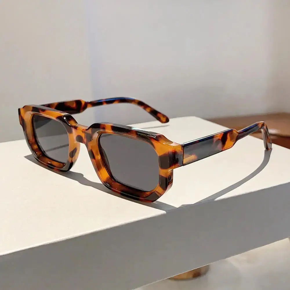 KLASSNUM Men Vintage Rectangle Frame Sunglasses Fashion Retro Sun Glasses Luxury Brand Design UV400 Shades Eyewear Women Goggles - Novo Fusion