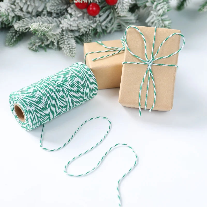 Christmas Wrapping String Rope Merry Christmas Decoration For Home 2024 Navidad Natal Noel Gift Box Packaging Rope New Year 2025 - Novo Fusion