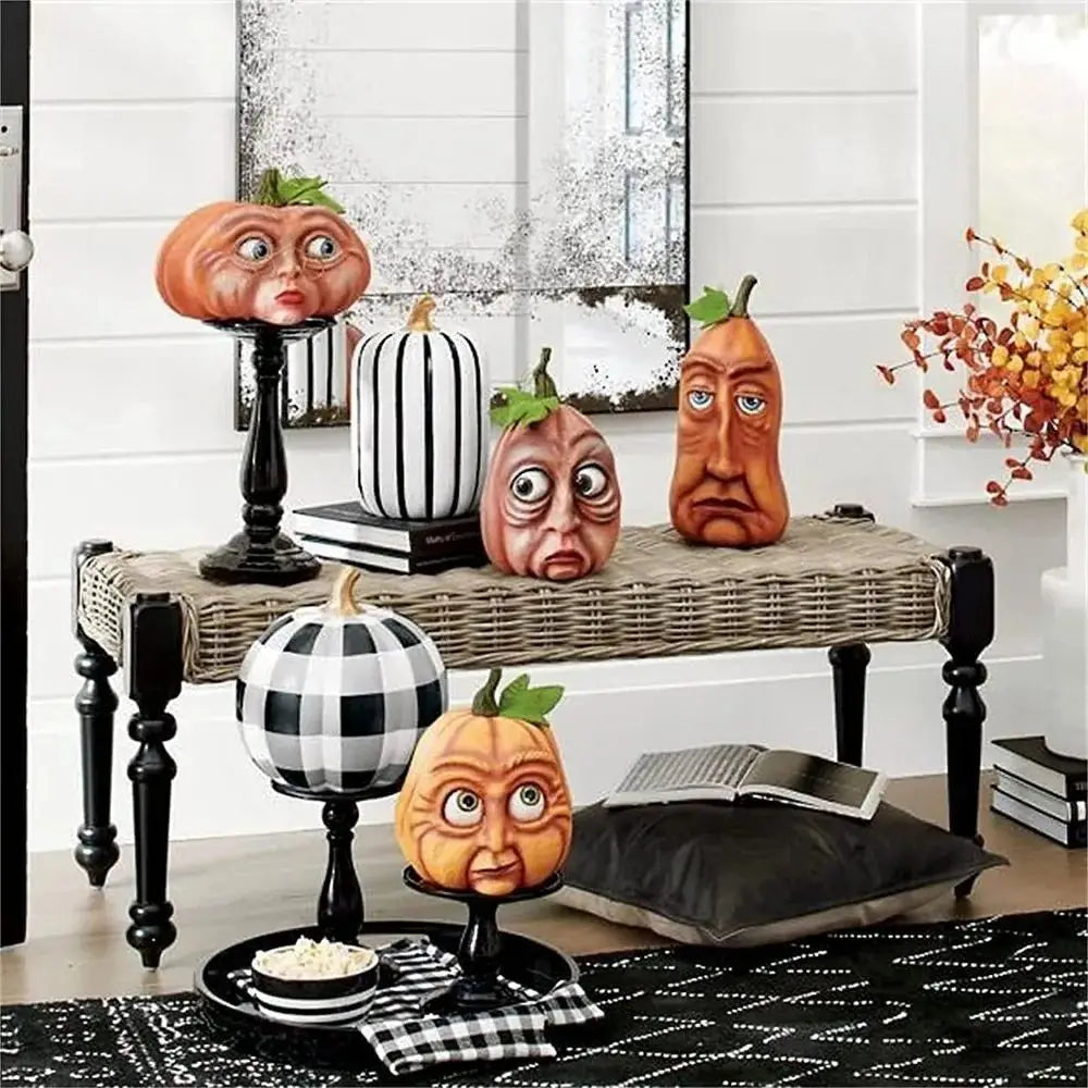 Halloween Atmosphere Outdoor Decoration Props Ghost Party Mutated Pumpkin Head Courtyard Decoration indoor Garden Accessories