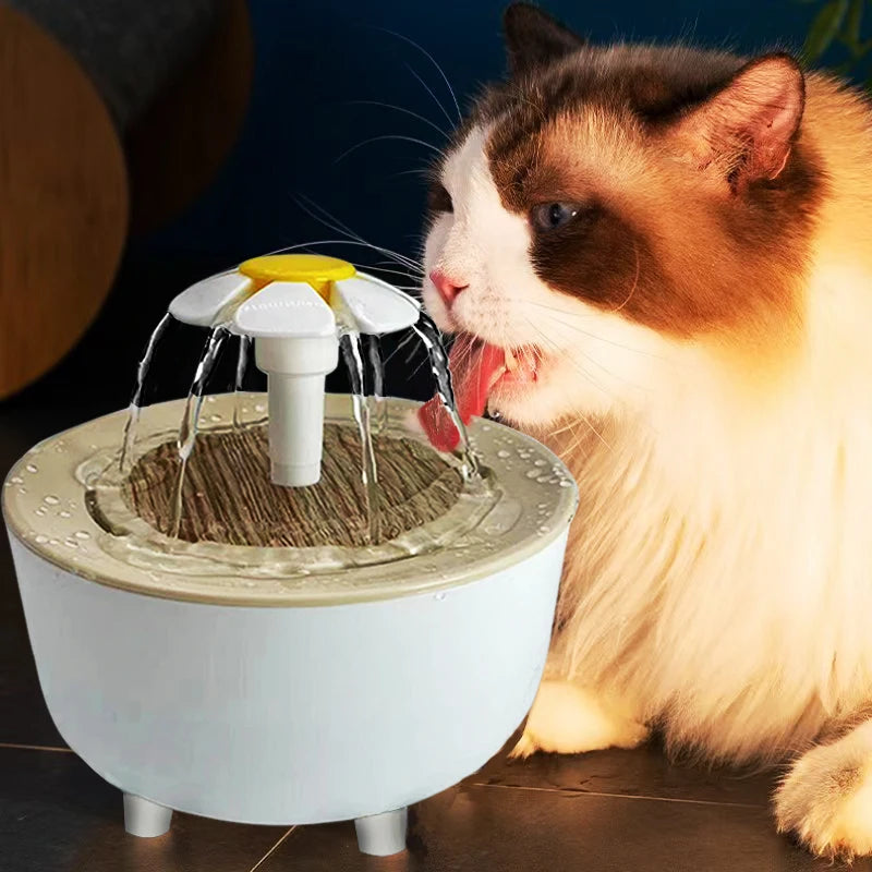 Pets Water Fountain Auto Filter USB Electric Mute Cat Drinker Bowl 1200mL Recirculate Filtering Drinker for Cats Water Dispenser - Novo Fusion