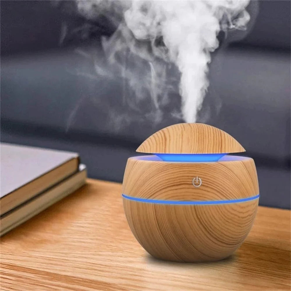 Humidifier Electric Air Aroma Diffuser Wood Ultrasonic Air Humidifier Essential Oil Aromatherapy Cool Mist Maker for Bedroom - Novo Fusion